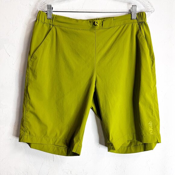 Rab Momentum Shorts Mens Running Green Athletic 9" Medium Unlined Stretch Comfor - Picture 1 of 10